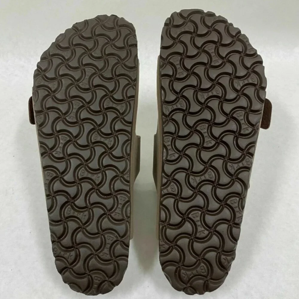 Birkenstock Arizona Mocha Birkibuc Narrow Width Sandals - Picture 4 of 5